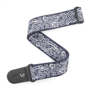 D'Addario - 2" Blue Paisley Woven Guitar Strap #P20W1419