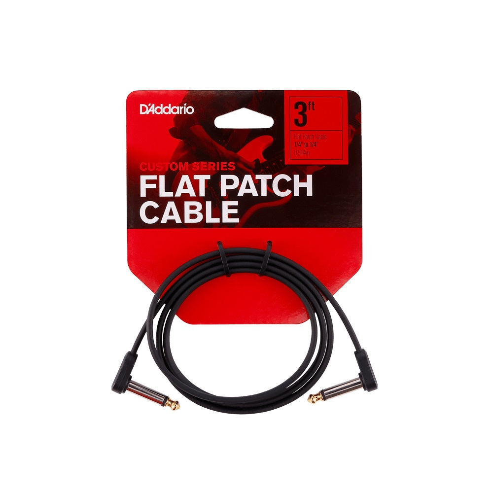 D'Addario - 3ft. Flat Patch Cable #PW-FPRR-03