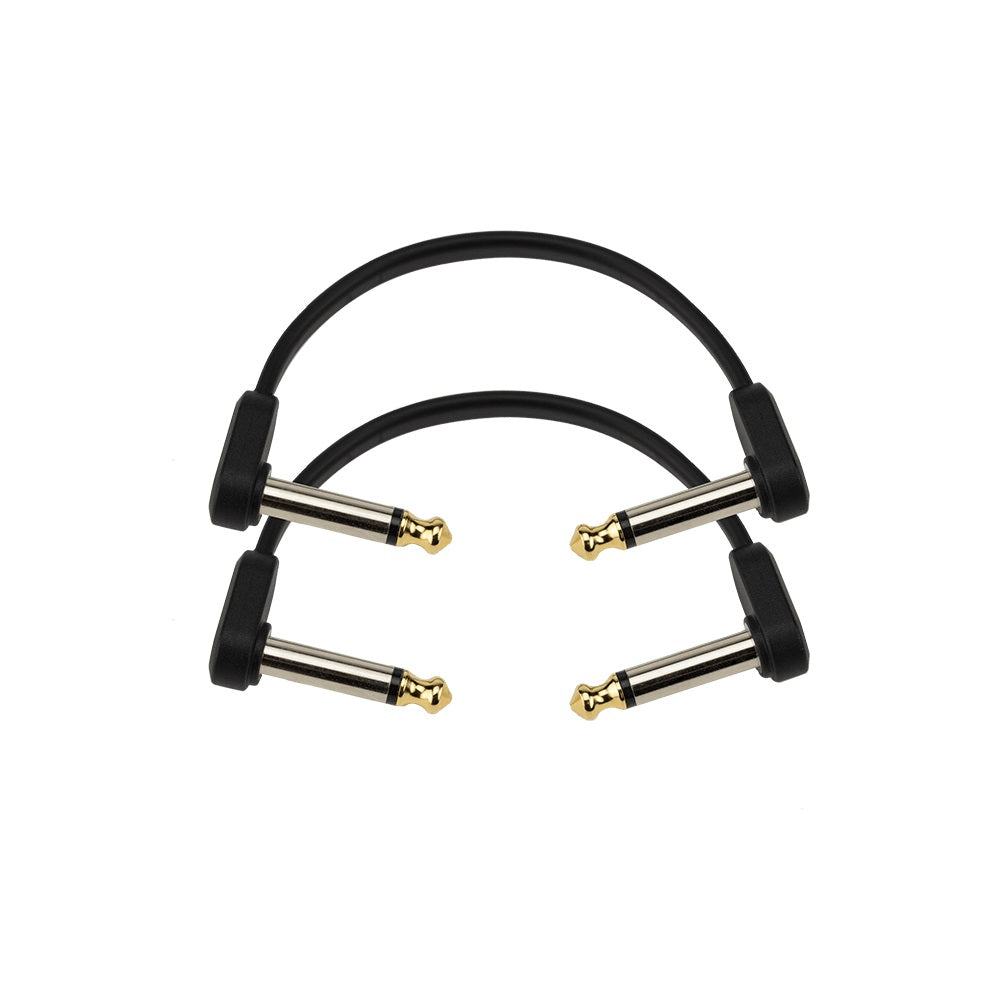 D'Addario - 4” Twin Pack Flat Patch Cable #PW-FPRR-204