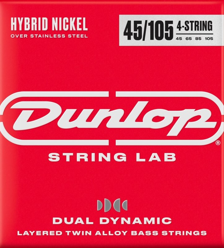 Dunlop - Dual Dynamic Hybrid Nickel Bass Strings 4-String Set (45-105) #DBHYN45105