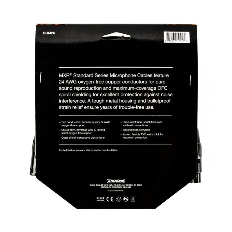 MXR - MXR Microphone Cable, 25' #DCM25