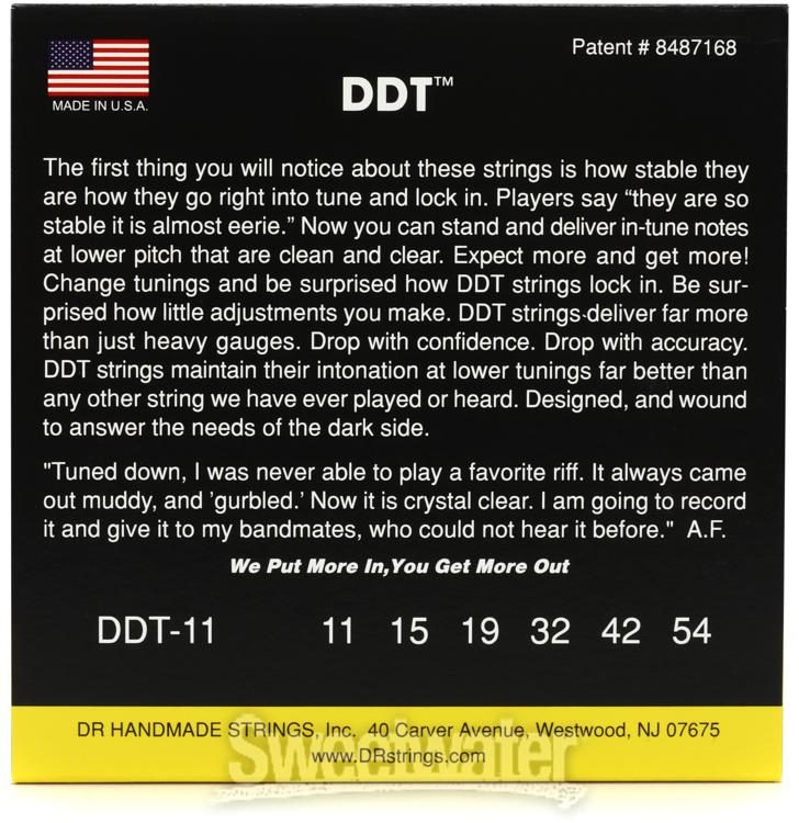DR - Drop-Down Tuning Nickel Plated Steel Electric Guitar Strings, Heavy, 3 Pack (.011-.054) #DDT-11-3PK