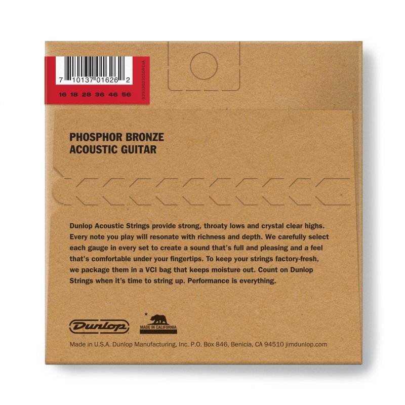 Dunlop - Resonator Phosphor Bronze Acoustic Guitar String Set, .016-.056 Gauge #DOP1656