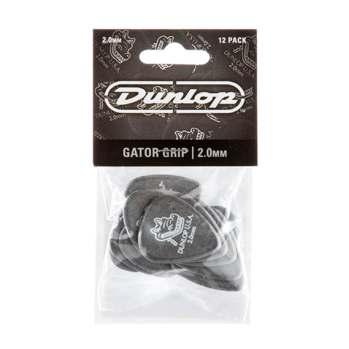 Dunlop - 417P200 - 12 Pack 2.0mm Gator Grip Pick Pack