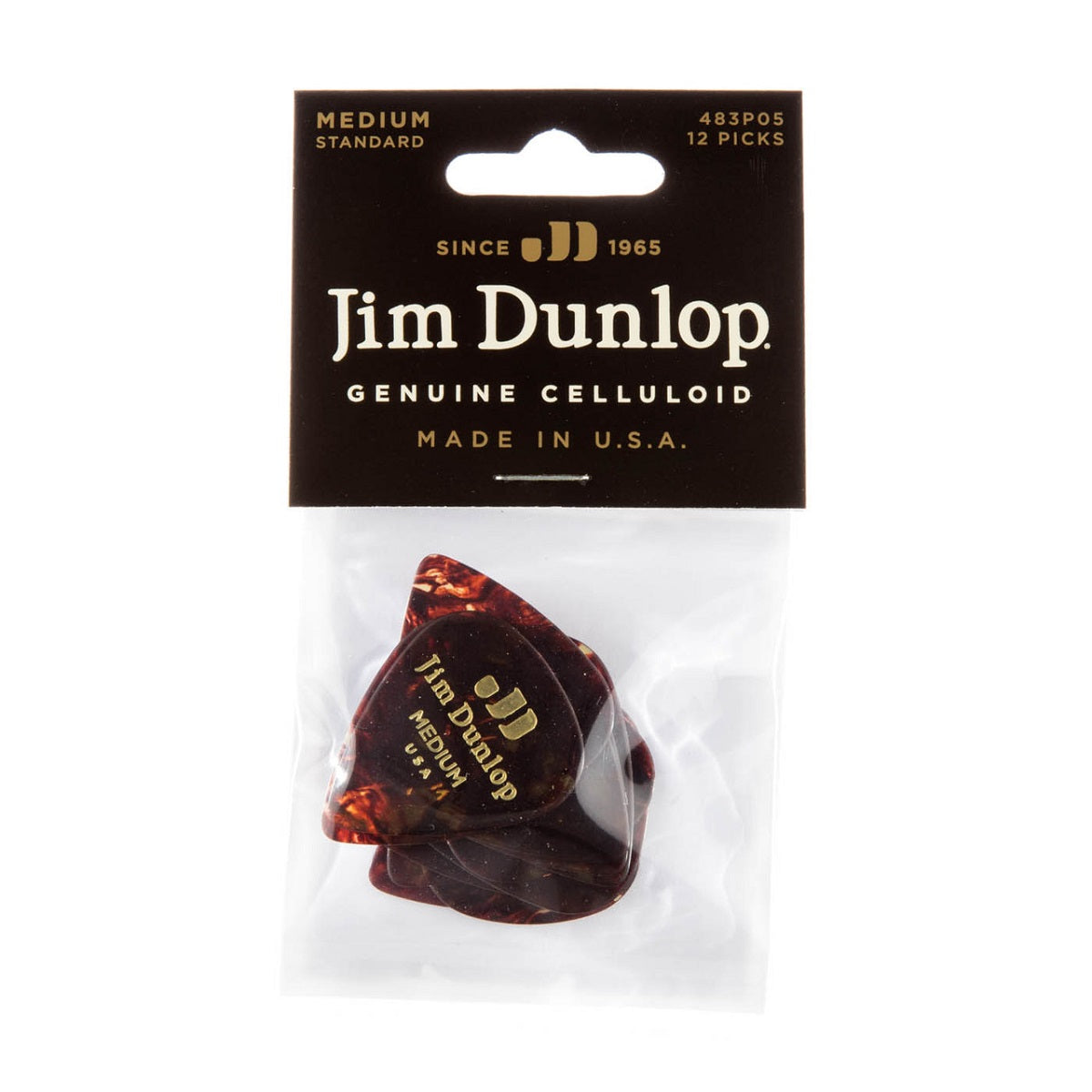 Dunlop - Celluloid Shell Pick Medium - 12 Pack