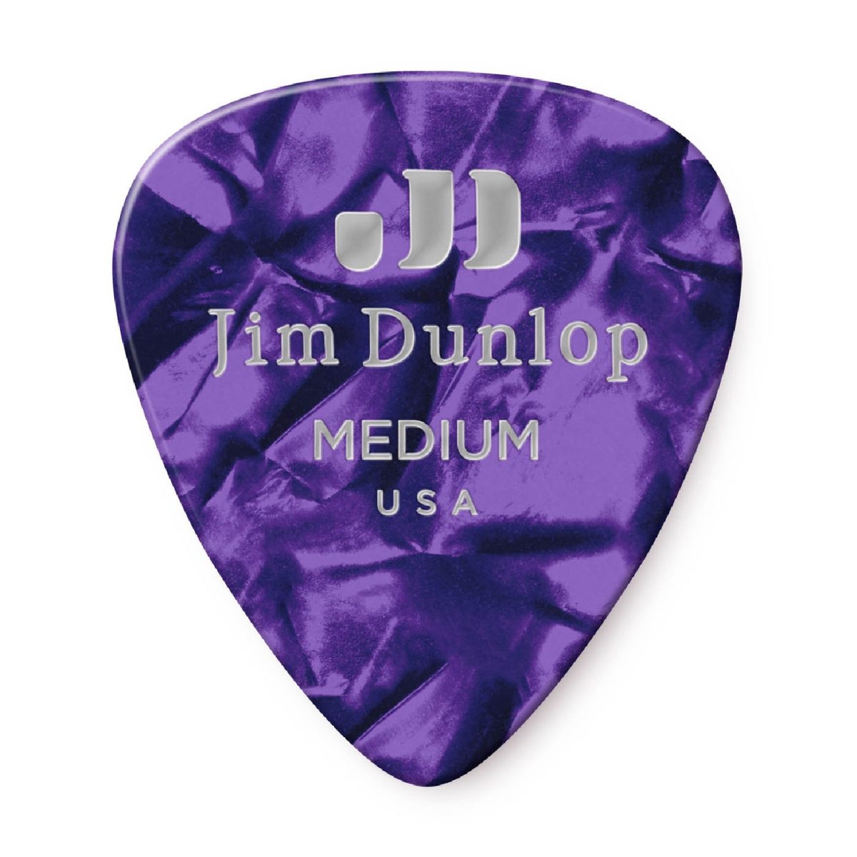 Dunlop - Medium Celluloid Purple Pearloid Pick - 12 Pack Pick Front