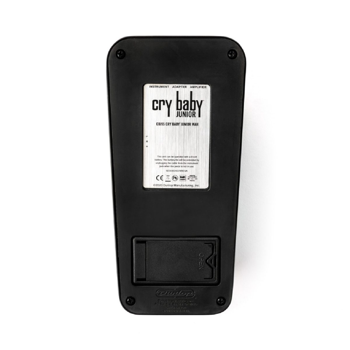 Dunlop - Cry Baby® Junior Wah Special Edition Black - CBJ95SB Bottom