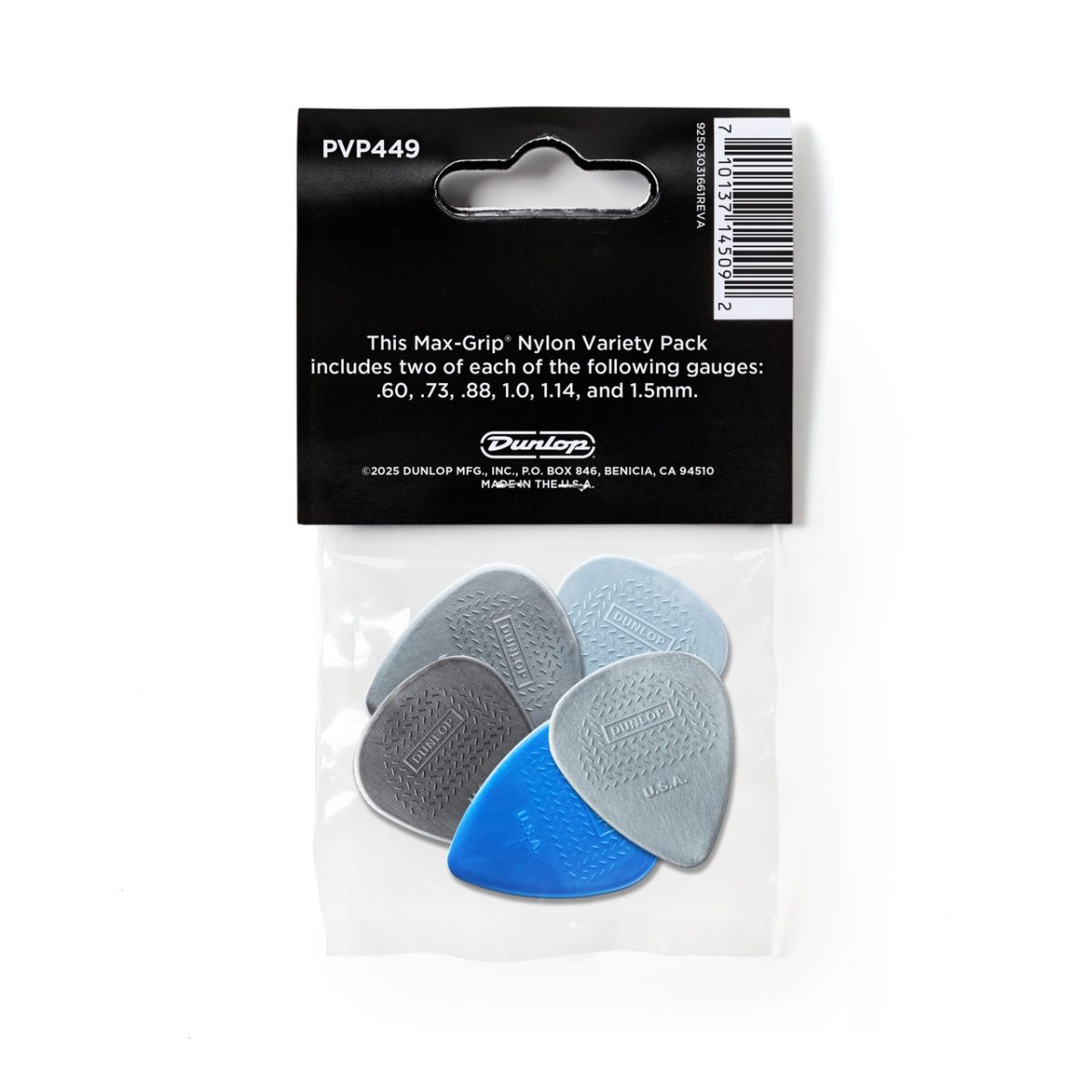 Dunlop - 12 Pack Max-Grip Nylon Standard Pick Variety Pack #PVP449 — 2