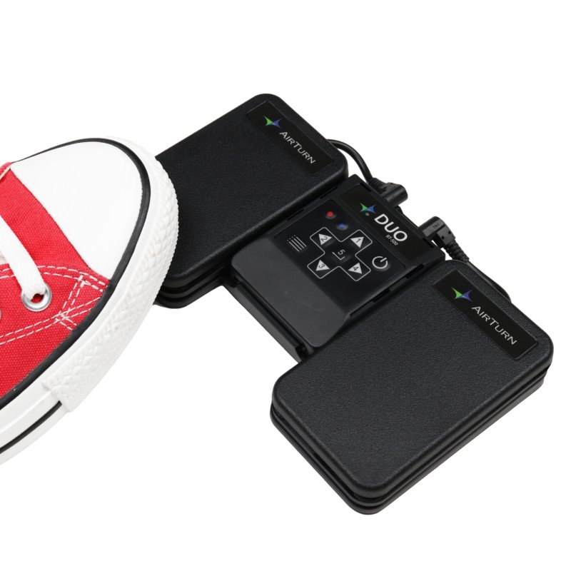 AirTurn - Dual Wireless Pedal Controller With Removable Bluetooth 5 Remote #DUO500
