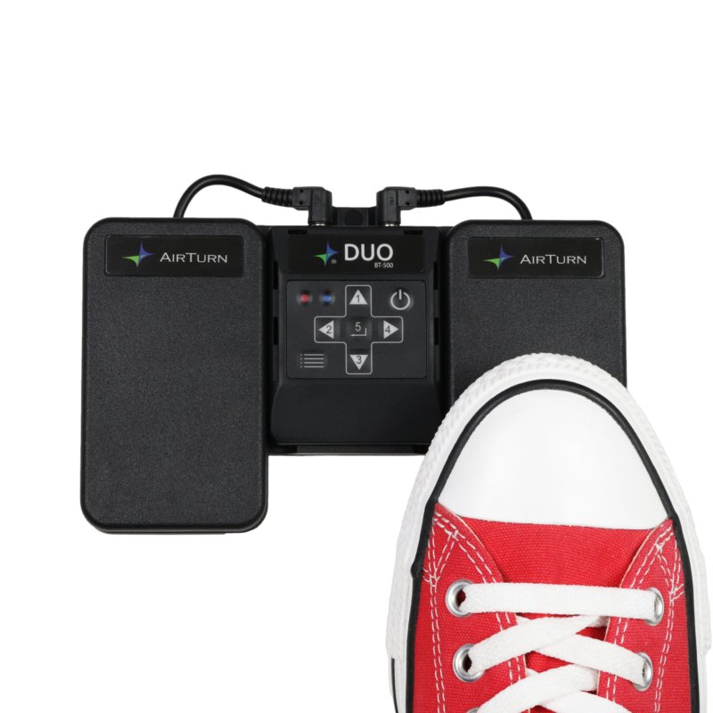 AirTurn - Dual Wireless Pedal Controller With Removable Bluetooth 5 Remote #DUO500