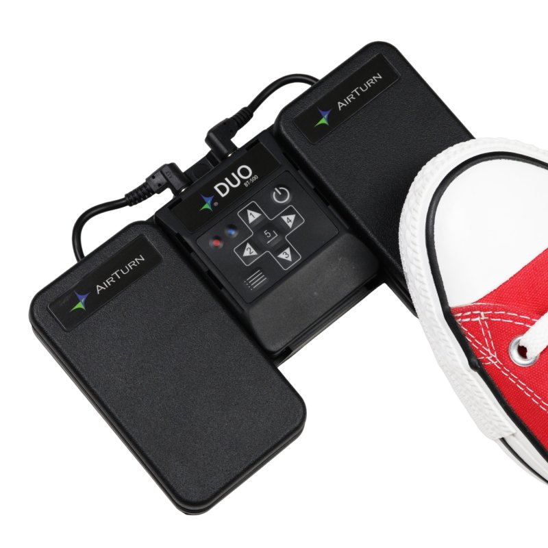 AirTurn - Dual Wireless Pedal Controller With Removable Bluetooth 5 Remote #DUO500