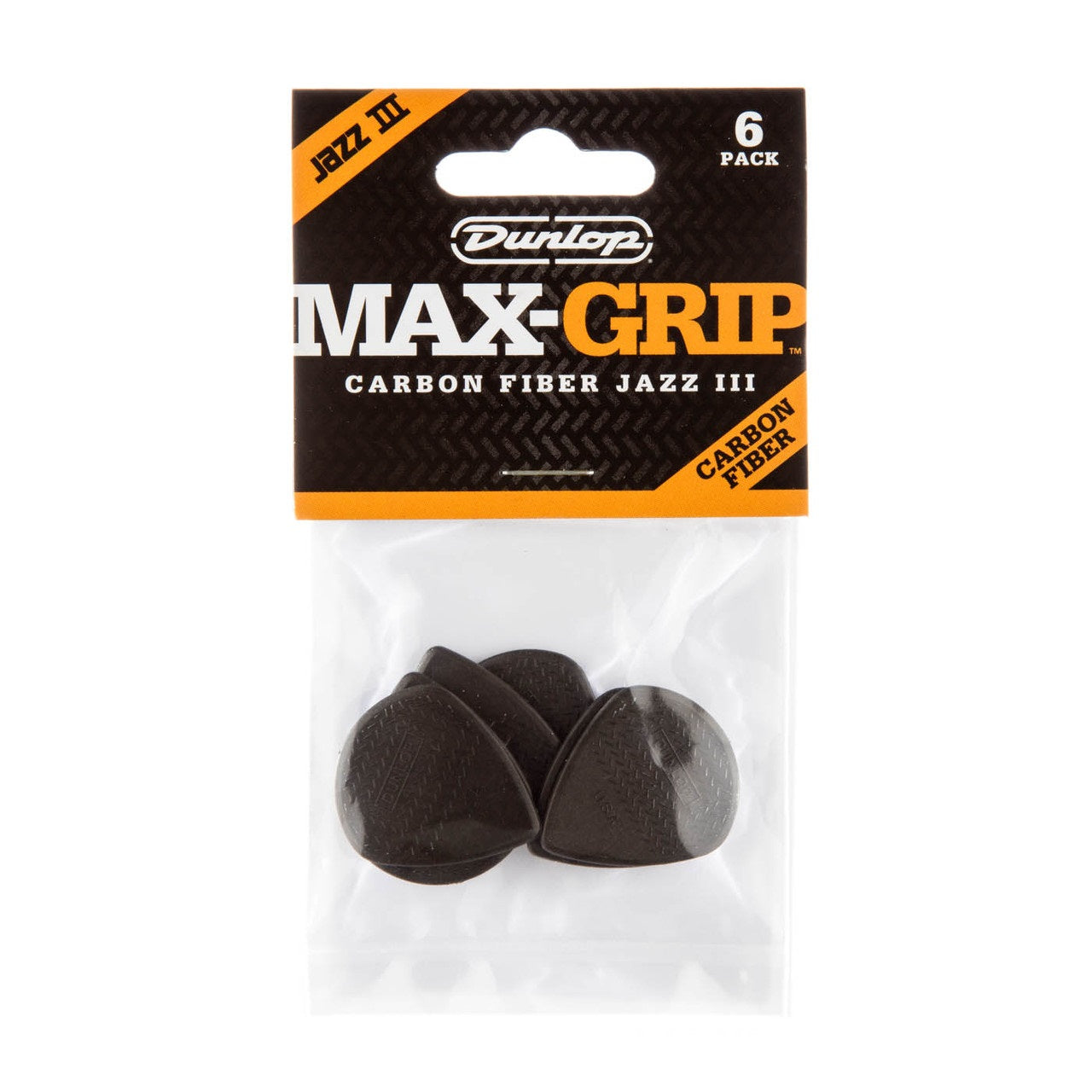 Dunlop - 6-Pack Max-Grip Jazz III Carbon Fiber