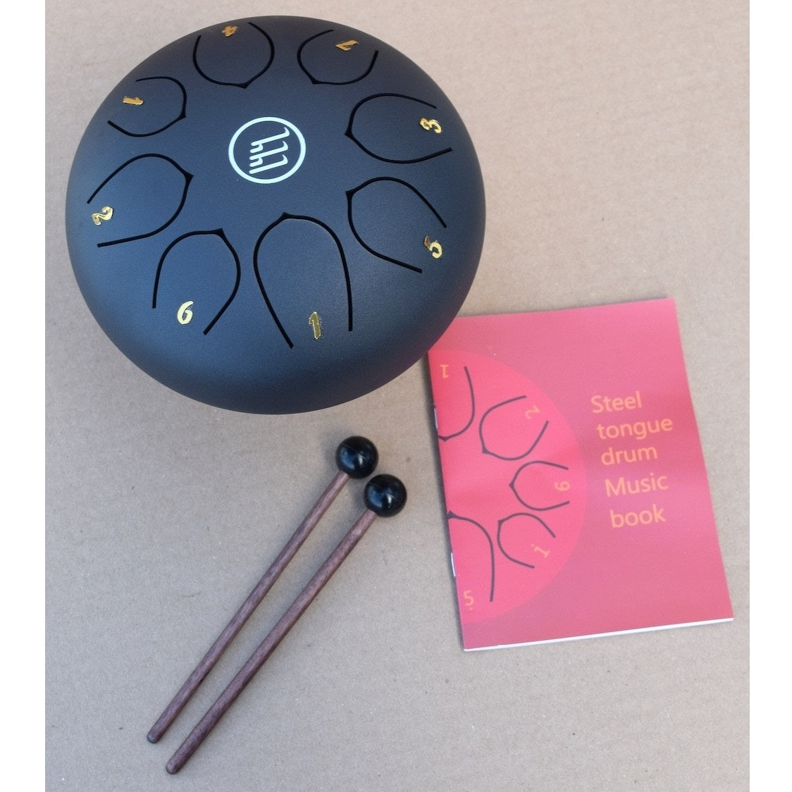Ecko - 8 Notes Tongue Drum 6″ Black #TD6/8N