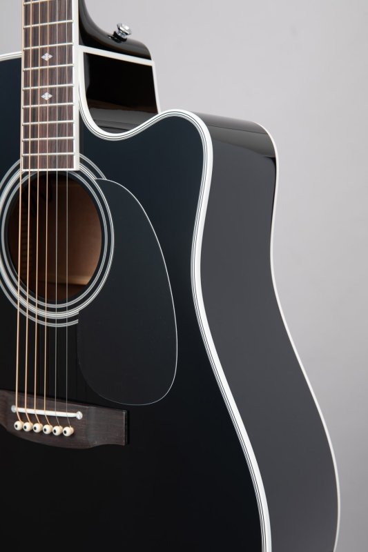 Takamine - Pro Series Dreadnought Acoustic Electric Guitar With Case, Black #EF341SC
