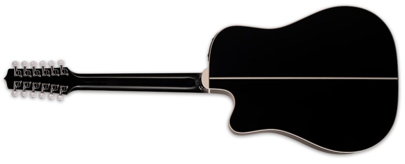Takamine - 12-string Dreadnought Acoustic Electric Guitar, Black #EF381DX