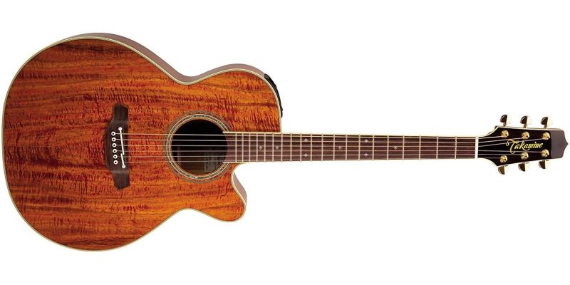 Takamine - Pro Series NEX All Koa Acoustic Electric Guitar, Natural with Case #EF508KC