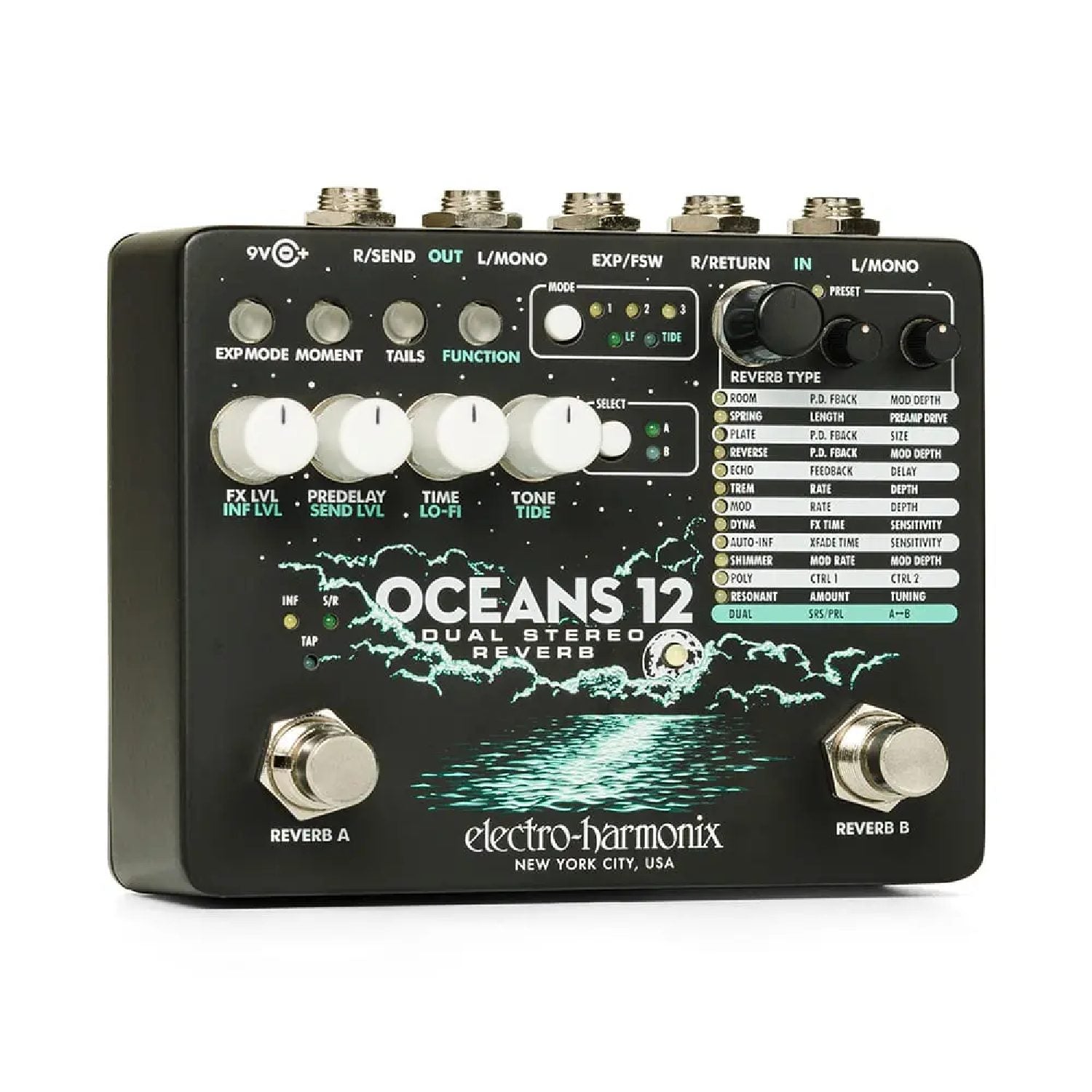 Electro-Harmonix -  Oceans 12 - Dual Stereo Reverb