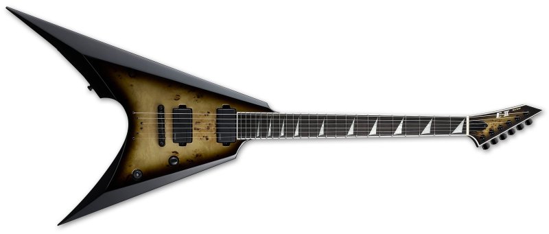 ESP - E-II ARROW NT Electric Guitar, Nebula Black Burst #EIIARROWNTBMNBLKB