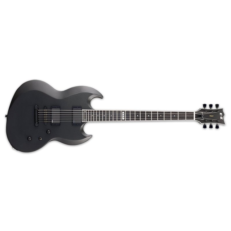 ESP - Solid-Body Baritone Electric Guitar, Viper Charcoal Metallic Satin #EIIVIPERBCHMS