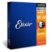 Elixir – 9-42 Electric Nickel Plated Steel w/ NANOWEB Coating – Super Light 12002