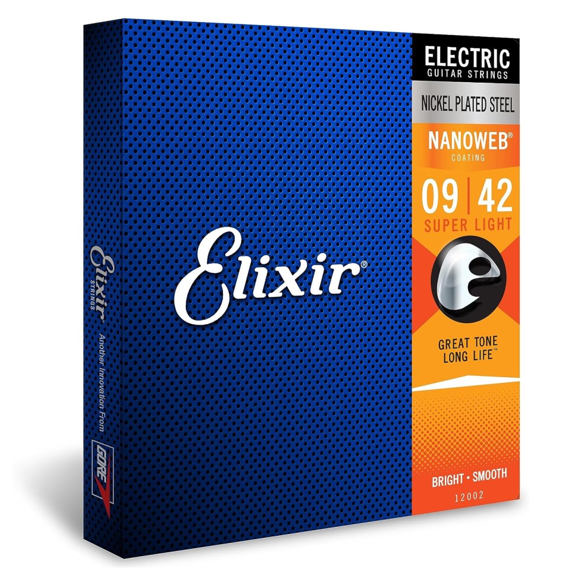Elixir – 9-42 Electric Nickel Plated Steel w/ NANOWEB Coating – Super Light 12002