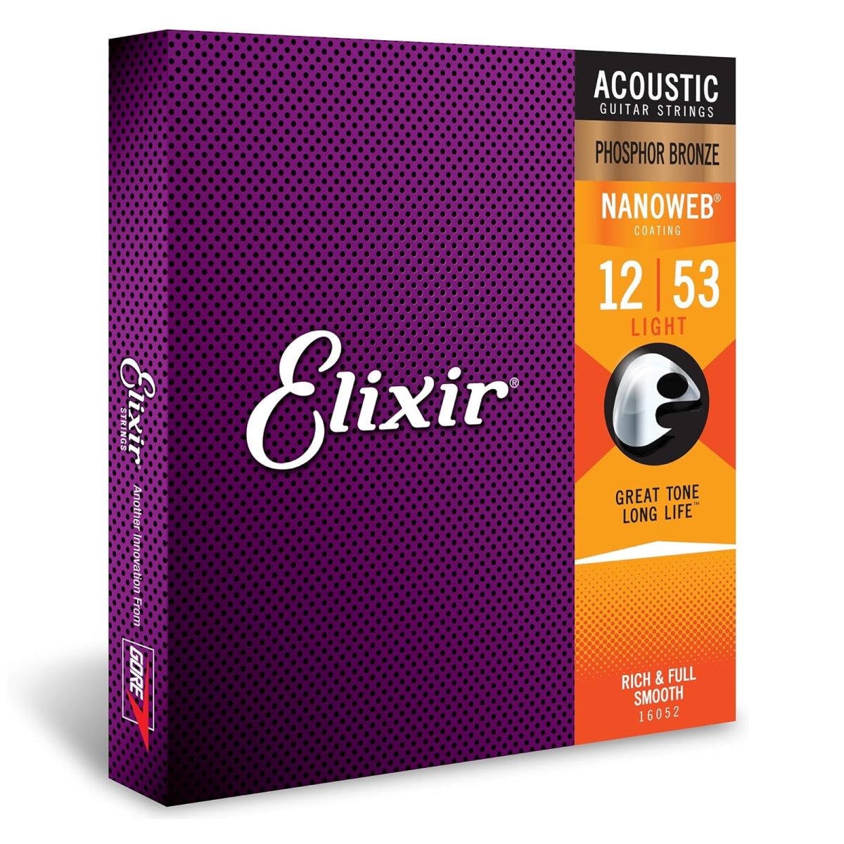 Elixir - 12-53 Phosphor Bronze Light with Nanoweb Coating - 16052