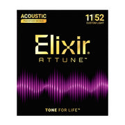Elixir – 11-52 Attune Phosphor Bronze – Custom Light #21027 — 1