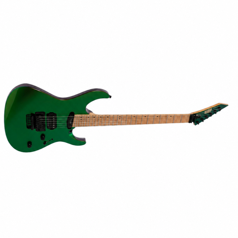 ESP - Maverick Flame Maple Electric Guitar with Case, Green Chameleon #EMAVFMSEY