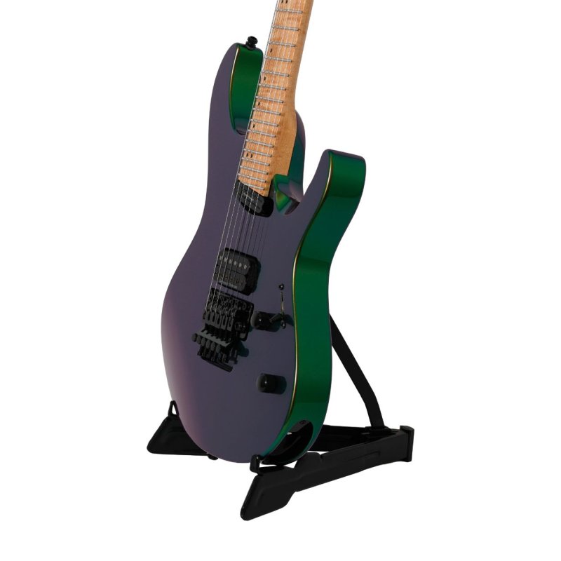 ESP - Maverick Flame Maple Electric Guitar with Case, Green Chameleon #EMAVFMSEY