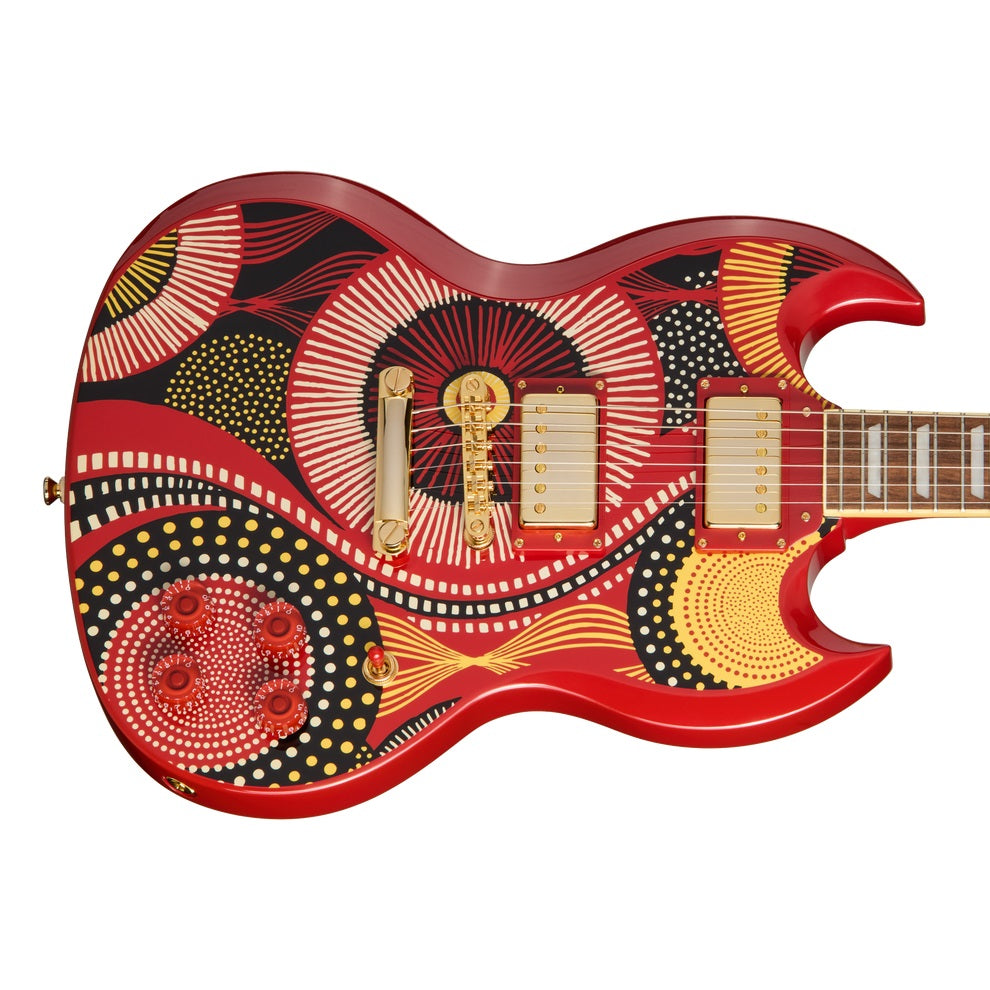 Epiphone - Fatoumata Diawara SG - Ember Red with Malian Graphic #EIFDSGMGH1 — 3