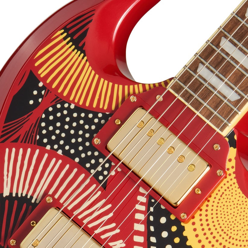 Epiphone - Fatoumata Diawara SG - Ember Red with Malian Graphic #EIFDSGMGH1 — 7