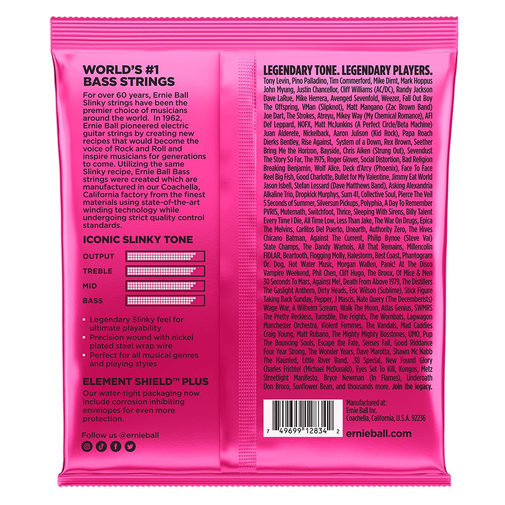 Ernie Ball - 45-100 Super Slinky Nickel Wound Electric Bass Strings #P02834
