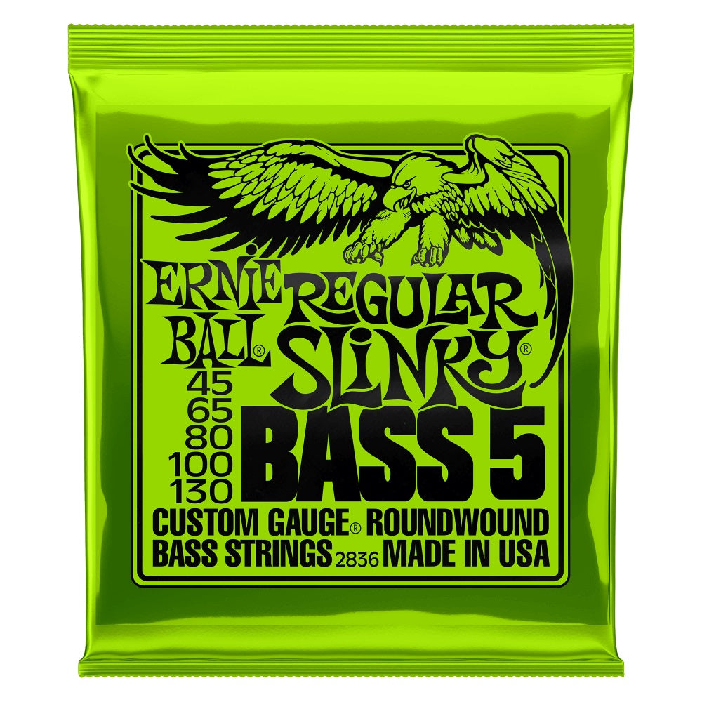 Ernie Ball - 45-130 Regular Slinky 5-String Nickel Wound Electric Bass Strings #P02836