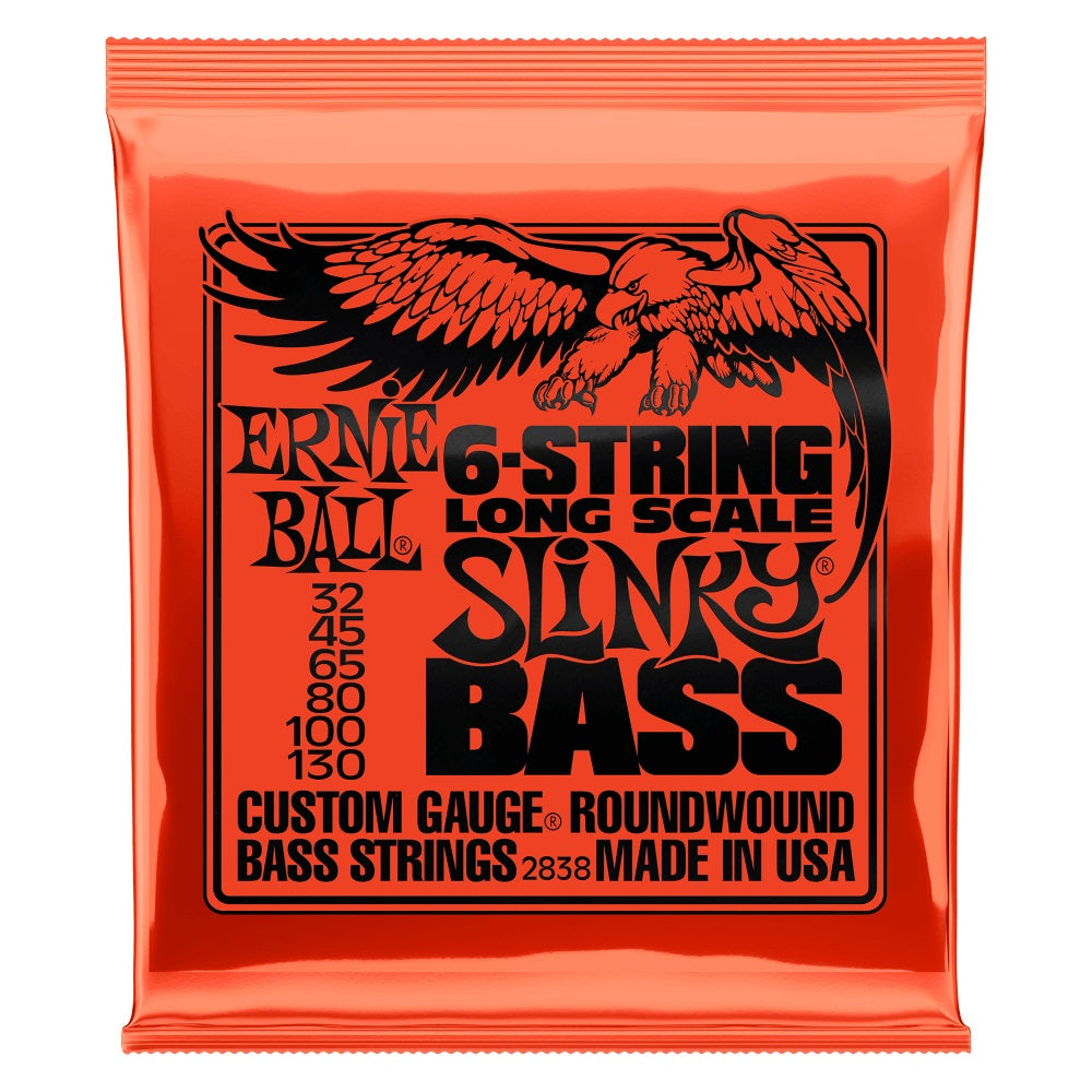 Ernie Ball - 32-130 Slinky 6-String Nickel Wound Long Scale Electric Bass Strings #P02838