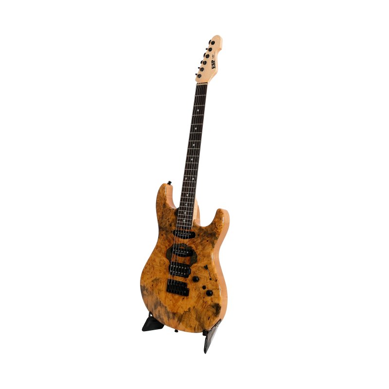 ESP - Snapper-CTM Buckeye Burl Electric Guitar with Case, Natural #ESNAPCTMRBUCKBNTL