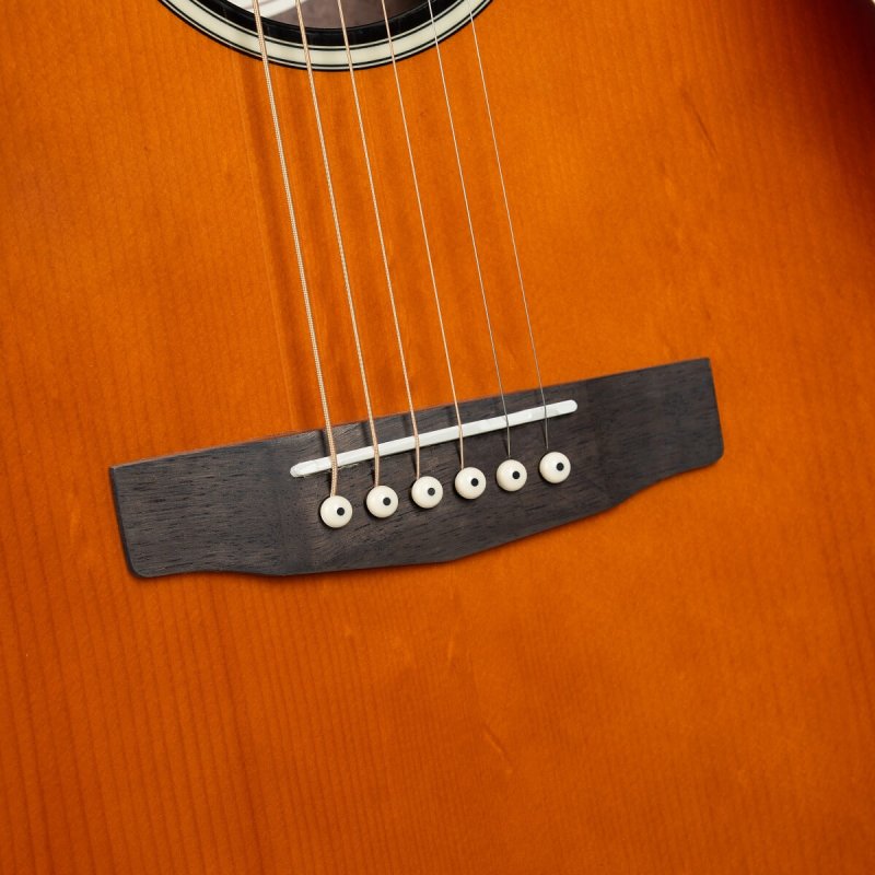 Cort - Performance Acoustic-Electric Guitar with Solid Spruce Top, Walnut Sunburst #EXOTIC-GA-WALNUT-SS