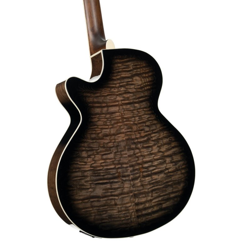 Cort - Performance Acoustic-Electric Guitar with Solid Spruce Top, Ash Black #EXOTIC-SFX-ASH-BK