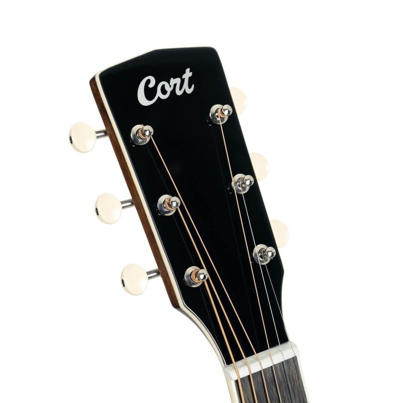 Cort - Performance Acoustic-Electric Guitar with Solid Spruce Top, Ash Black #EXOTIC-SFX-ASH-BK