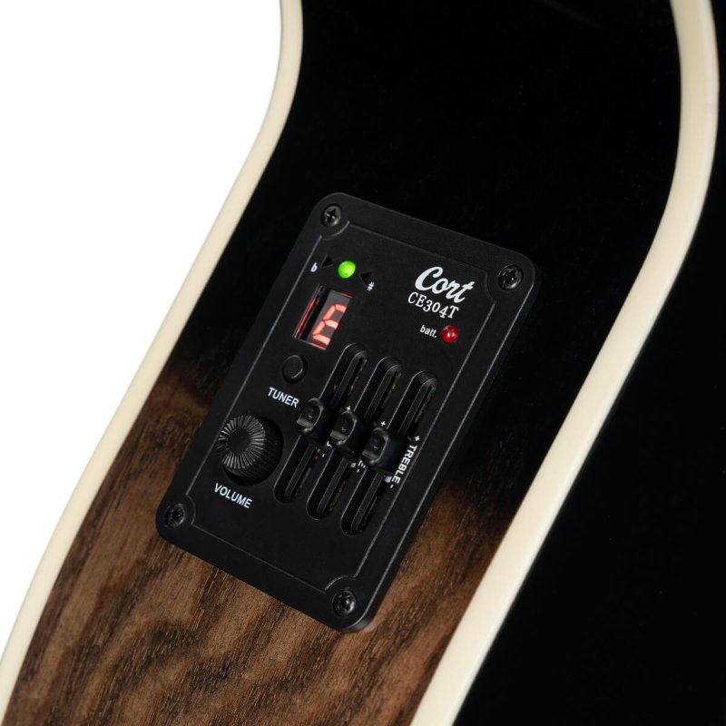 Cort - Performance Acoustic-Electric Guitar with Solid Spruce Top, Ash Black #EXOTIC-SFX-ASH-BK