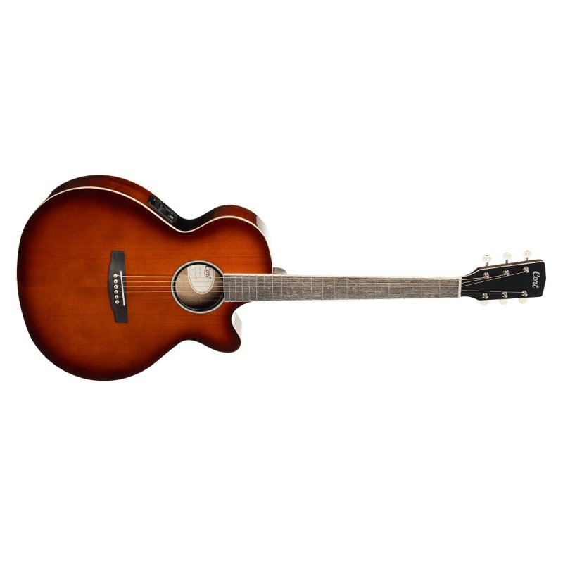Cort - Performance Acoustic-Electric Guitar with Solid Spruce Top, Sunburst #EXOTIC-SFX-MYRTLE-SS