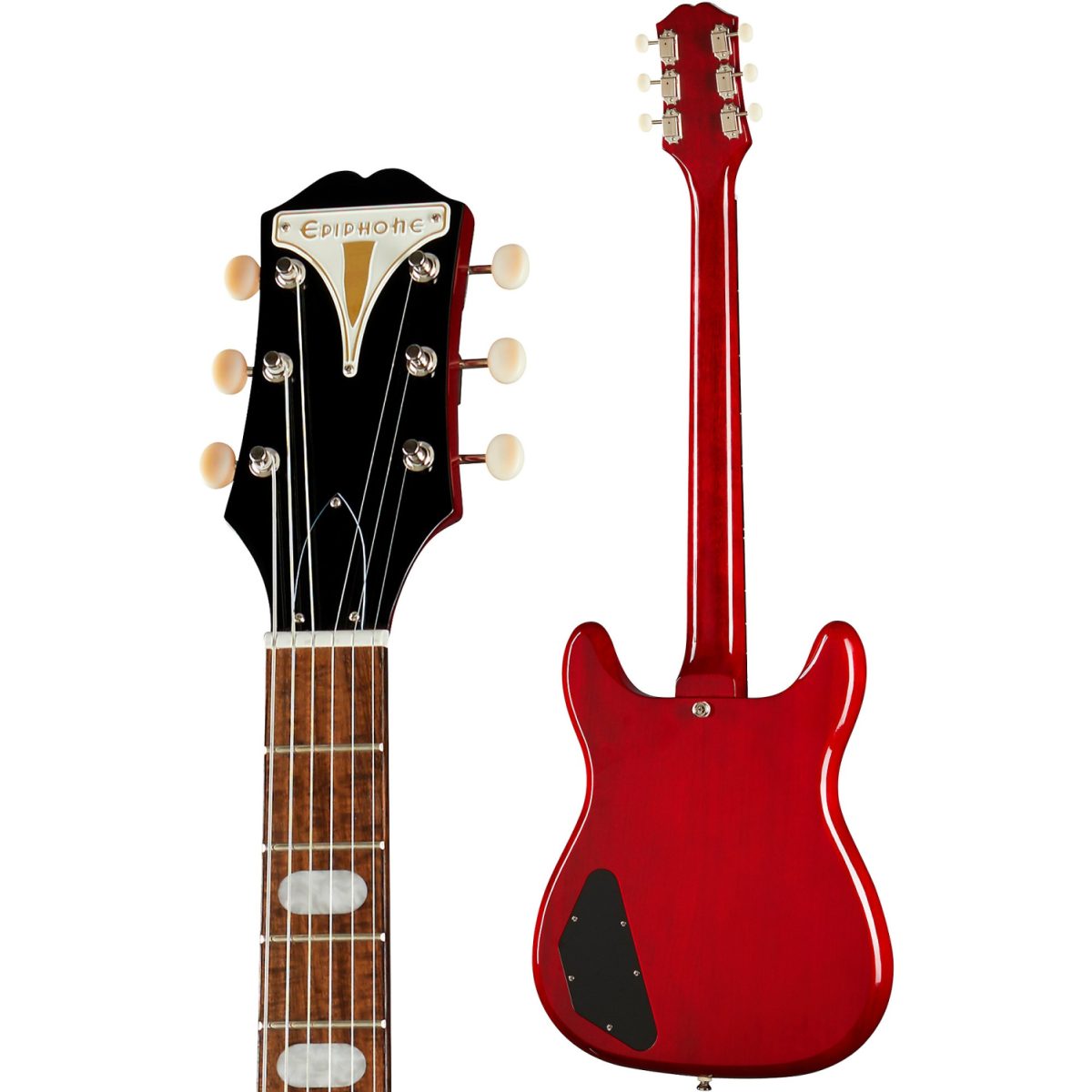 Epiphone Crestwood Custom with Tremotone Tailpiece - Cherry - EOCCCHNH-head