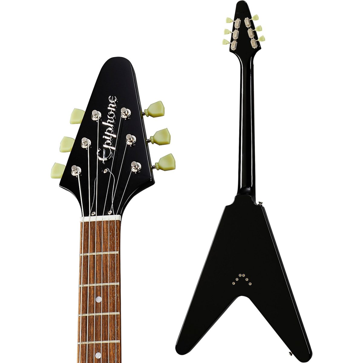 Epiphone Flying V - Ebony - EIFVEBNH-neck