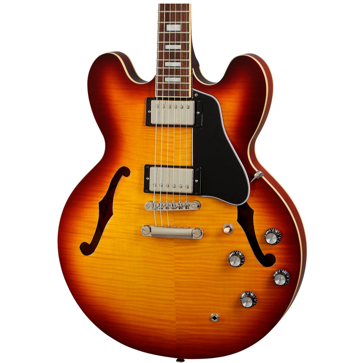 Epiphone Inspired by Gibson ES-335 Figured - Raspberry Teaburst - IGES335FRTN-Front2