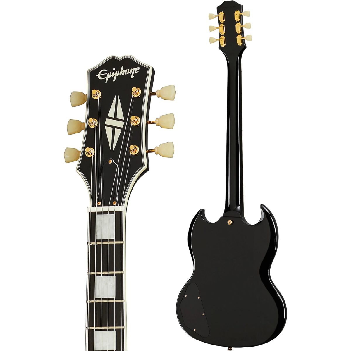 Epiphone - SG Custom - Ebony - EISCEBGH-head