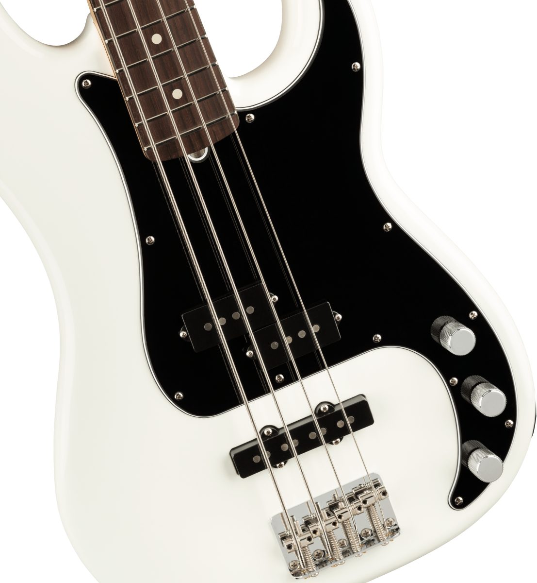 Fender American Performer Precision Bass® RW Arctic White body 2