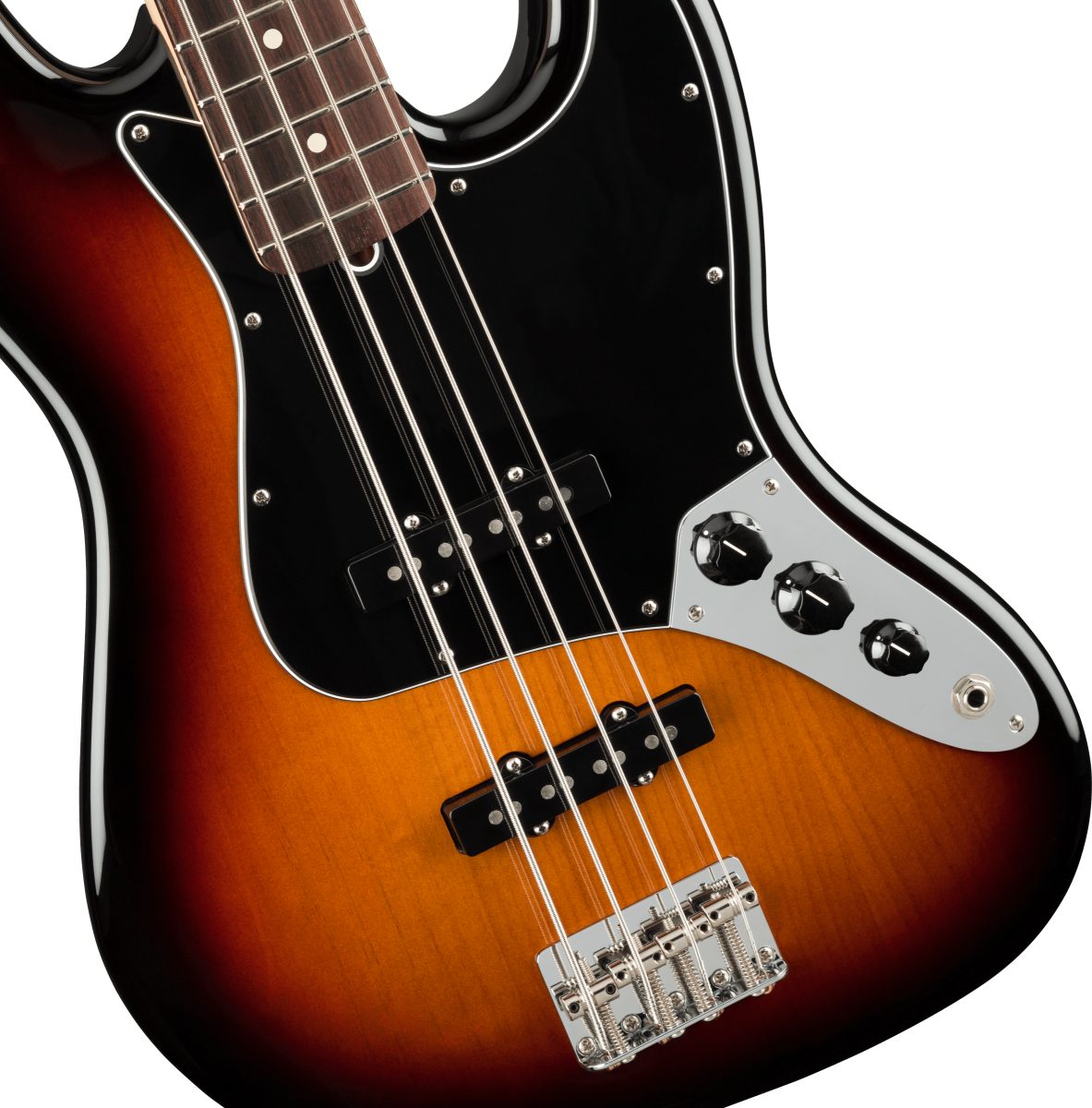 Fender American Performer Jazz Bass RW - 3 Tone Sunburst body 2