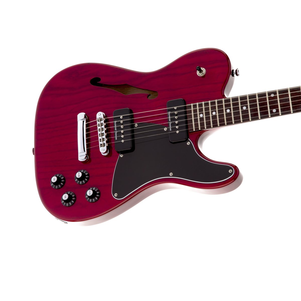 Fender - Jim Adkins JA-90 Telecaster Thinline - Crimson Red Transparent #0262354538