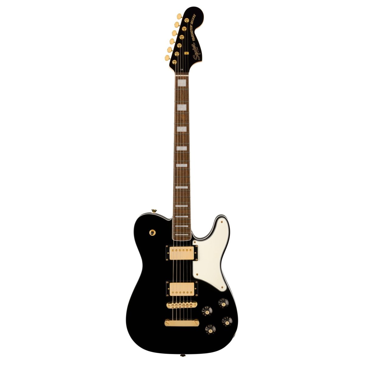 Squier - Limited Edition Paranormal Troublemaker Telecaster Deluxe - Black #0377026506