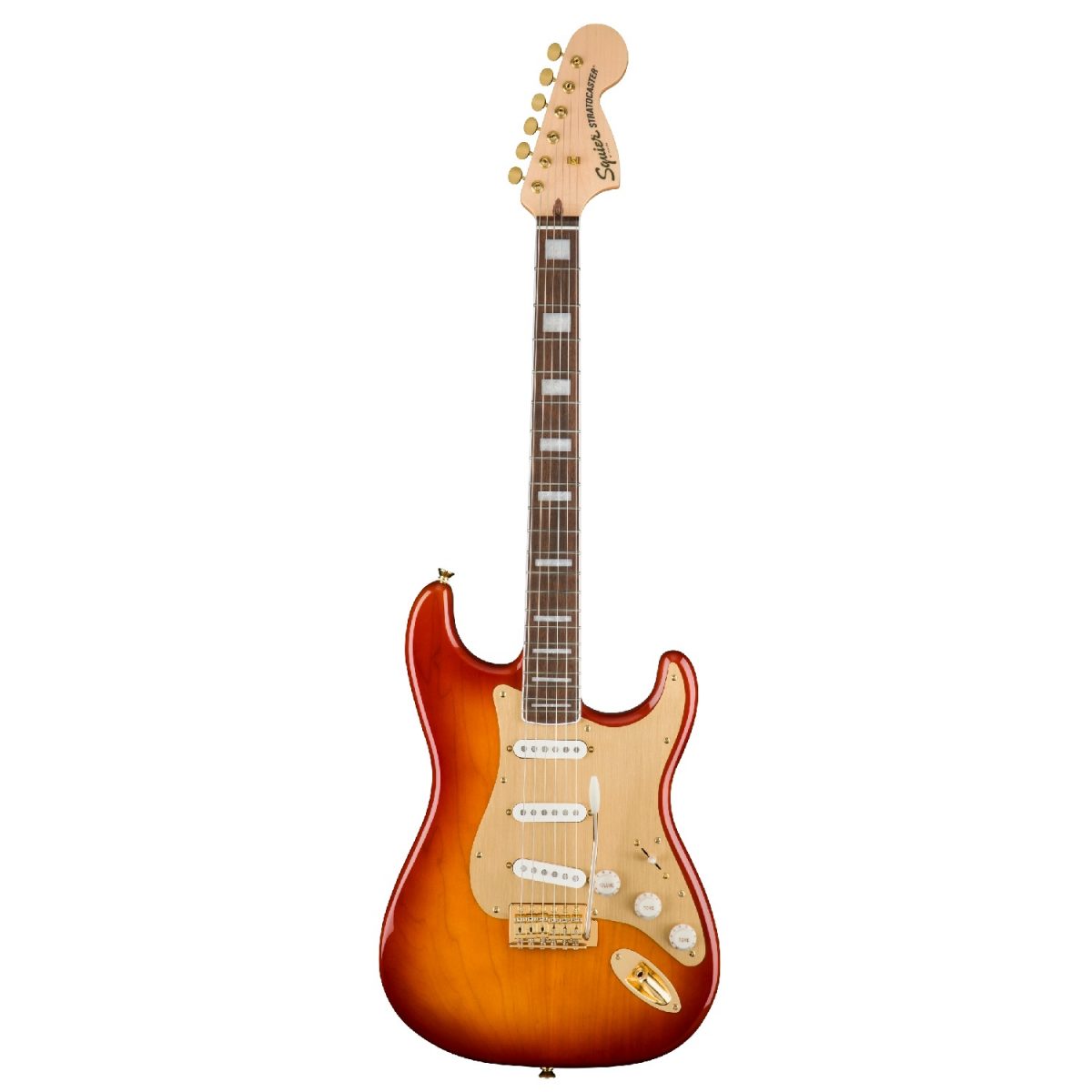 Squier - 40th Anniversary Stratocaster®, Gold Edition - Sienna Sunburst - 0379410547
