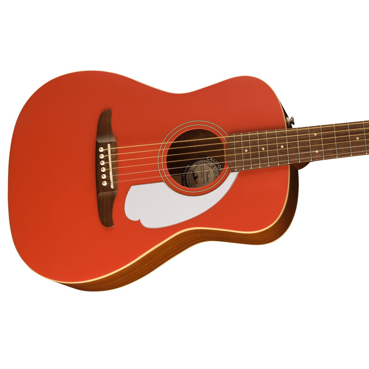 Fender - Malibu Player Acoustic-Electric Parlor - Fiesta Red #0970722540 — 3
